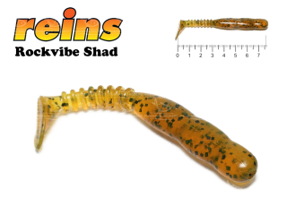 Силикон Reins Rockvibe Shad 3,0" 429 Motor Oil Pepper